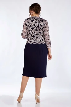 Платье 1515-5 темно-синий с розовым Lady Style Classic