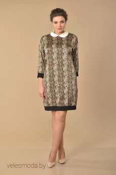 Платье 1553 коричневые тона Lady Style Classic