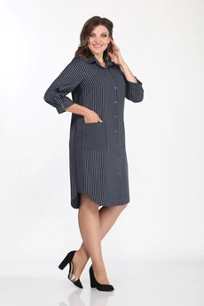 Платье 1559-4 синий Lady Style Classic