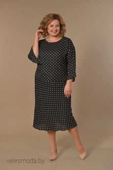 Комплект с платьем 1640 черный+бежевый Lady Style Classic