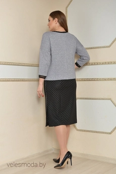 Костюм с юбкой 1939 серый+черный Lady Style Classic