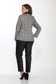 Костюм брючный 2148 черный с серым Lady Style Classic