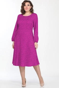 Костюм с платьем 2256-4 черный + фуксия Lady Style Classic