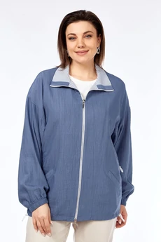 Костюм брючный 2968 голубой с бежевым Lady Style Classic