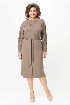 Платье 3017 коричневые тона Lady Style Classic