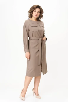 Платье 3017 коричневые тона Lady Style Classic