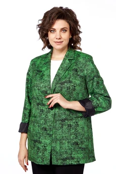 Жакет 3061 зеленый с черным Lady Style Classic
