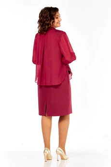 Костюм с платьем 3123-1 красный Lady Style Classic
