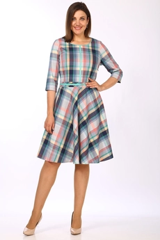 Платье  580 мультиколор клетка Lady Style Classic