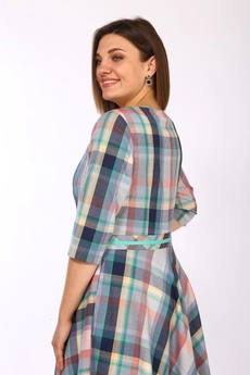Платье  580 мультиколор клетка Lady Style Classic