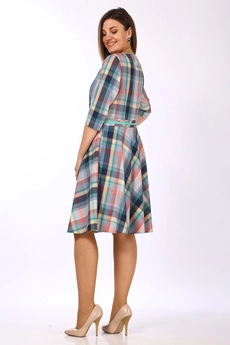 Платье  580 мультиколор клетка Lady Style Classic