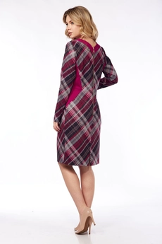 Платье 754 фуксия с серым Lady Style Classic