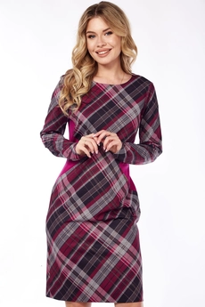 Платье 754 фуксия с серым Lady Style Classic