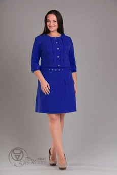 Костюм с юбкой 840 василек Lady Style Classic