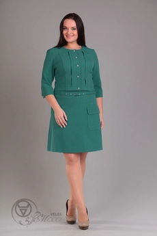 Костюм с юбкой 840 зеленый Lady Style Classic