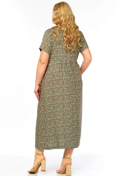 Платье 2580 мятный принт LadyThreeStars