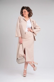 Костюм с юбкой 1639 бежевый Ladysecret