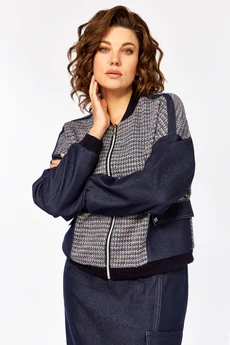 Костюм с юбкой 25103 синий Ladysecret