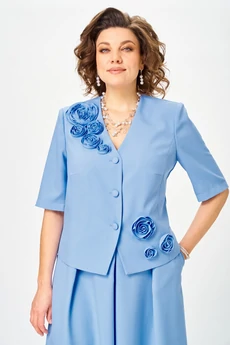 Костюм с юбкой 26109 голубой Ladysecret