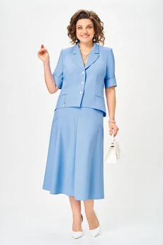 Костюм с юбкой 26110 голубой Ladysecret