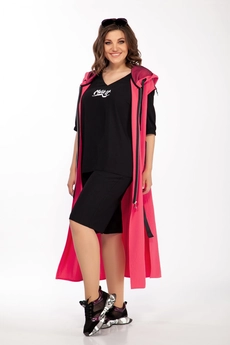 Костюм с шортами 2756 малина + василёк Ladysecret