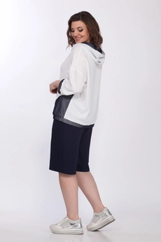 Костюм с шортами 2761 белый + синий Ladysecret