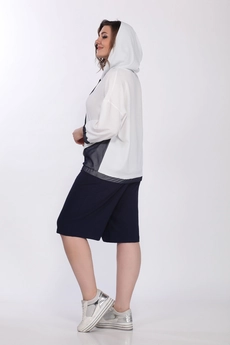 Костюм с шортами 2761 белый + синий Ladysecret
