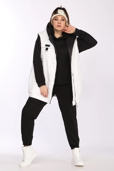 Спортивный костюм 2784 черный + молочный Ladysecret