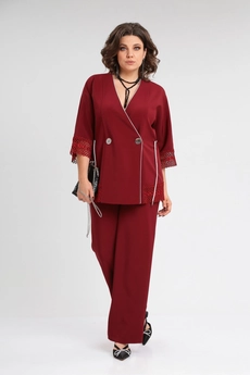 Костюм брючный 2960 бордовый Ladysecret