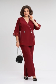 Костюм брючный 2960 бордовый Ladysecret