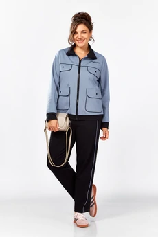 Спортивный костюм 2981-1 голубой-черный Ladysecret