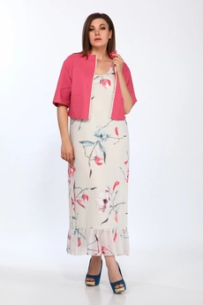 Костюм с платьем 3680 малиновый Ladysecret