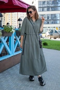 Костюм с платьем 3681 хаки + бежевый Ladysecret