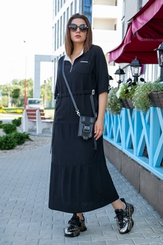 Костюм с платьем 3681 черный + бежевый Ladysecret
