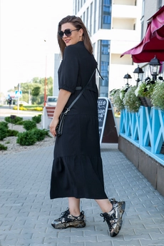 Костюм с платьем 3681 черный + бежевый Ladysecret