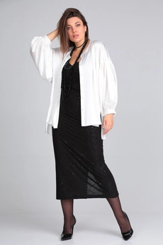 Костюм с платьем 3716 черный + белый Ladysecret