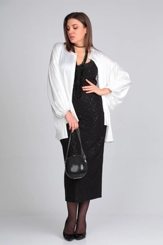 Костюм с платьем 3716 черный + белый Ladysecret