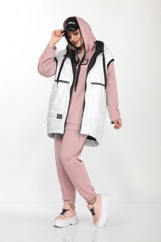 Спортивный костюм 4002 белый + розовый Ladysecret