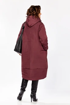 Пальто 5018-1 бордовый Ladysecret
