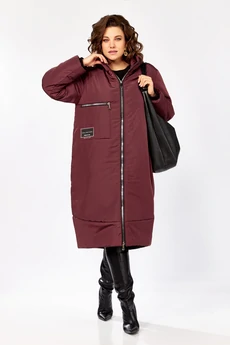Пальто 5018-1 бордовый Ladysecret