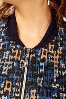 Костюм с юбкой 25103 синий + принт Ladysecret