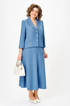 Костюм с юбкой 25106 голубой Ladysecret