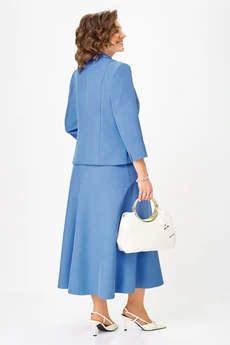 Костюм с юбкой 25106 голубой Ladysecret