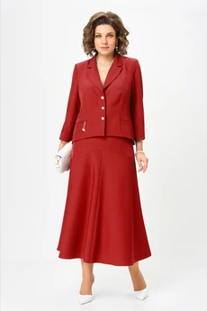 Костюм с юбкой 25106 алый Ladysecret