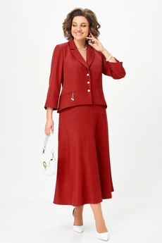 Костюм с юбкой 25106 алый Ladysecret
