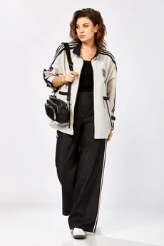 Костюм брючный 25228 платиновый-черный Ladysecret