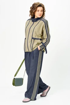 Костюм брючный 26232 хаки-синий Ladysecret