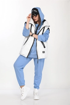 Спортивный костюм 4001 белый+голубой Ladysecret