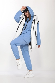 Спортивный костюм 4001 белый+голубой Ladysecret
