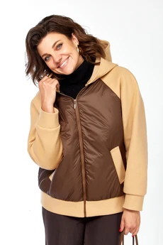 Куртка 9011 бежевый-шоколад Ladysecret